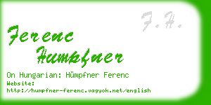 ferenc humpfner business card