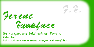 ferenc humpfner business card